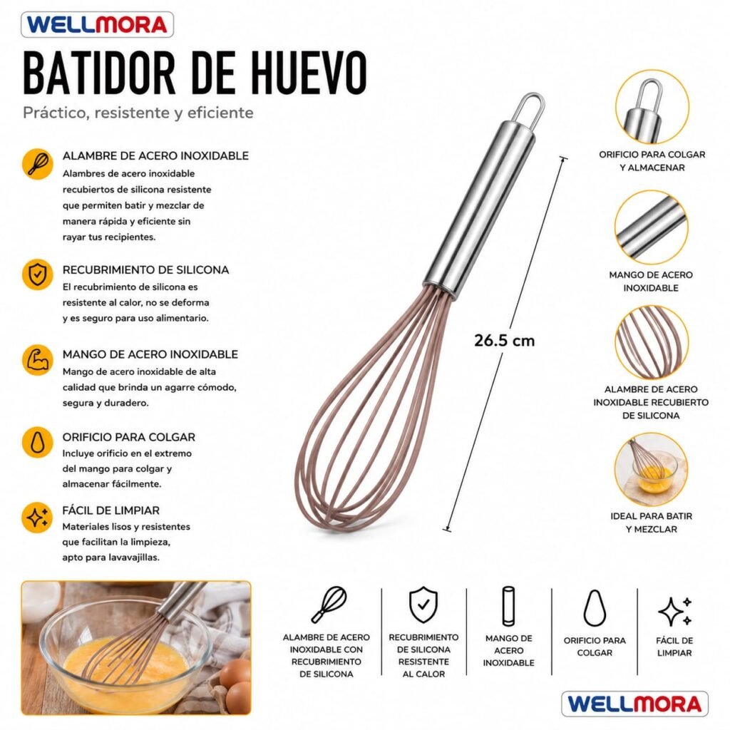 Batidor de Huevo (Silicona)