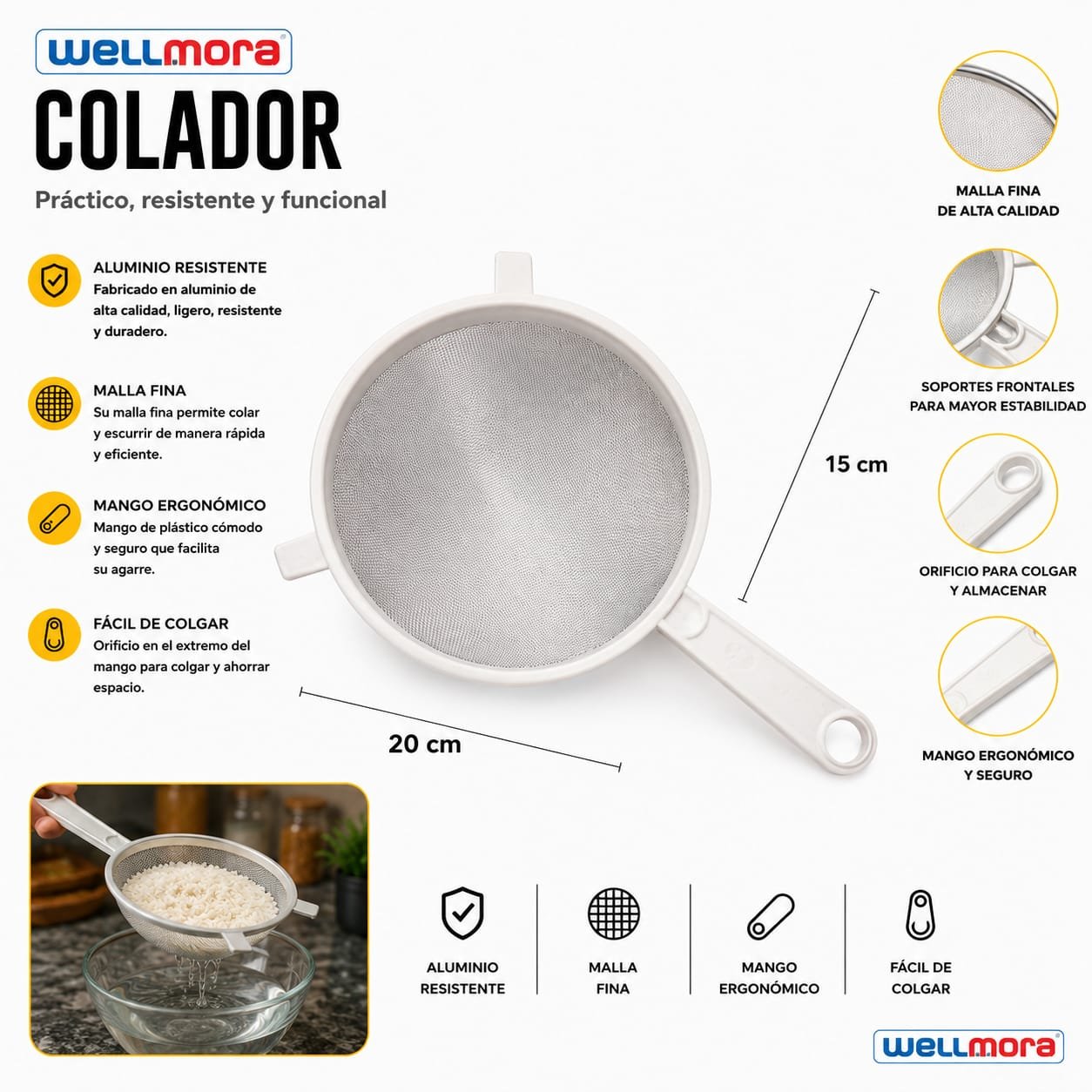 Colador Plástico (20cm)