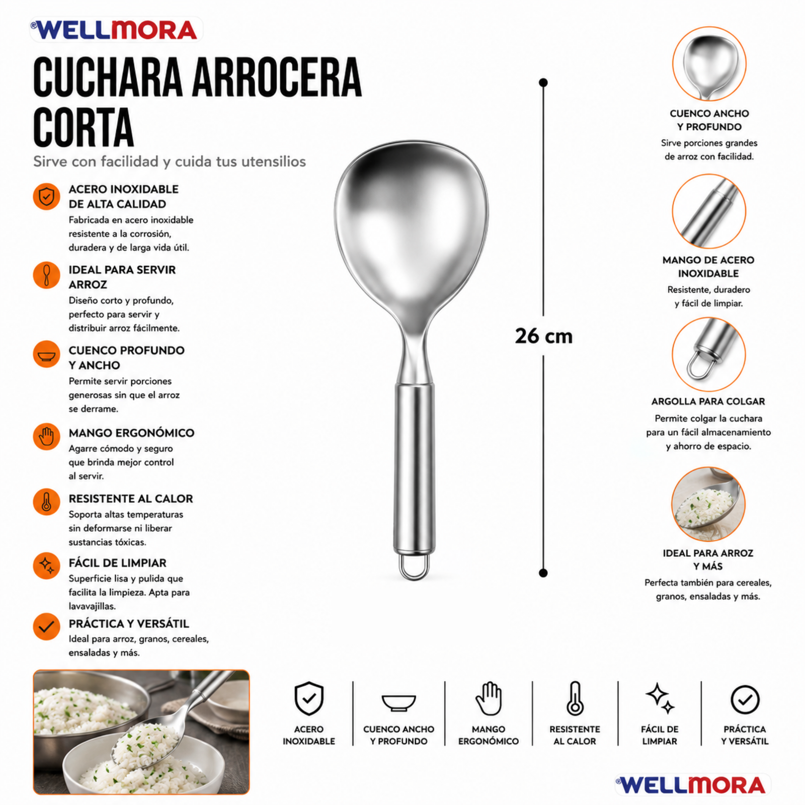 Cuchara Arrocera Corta