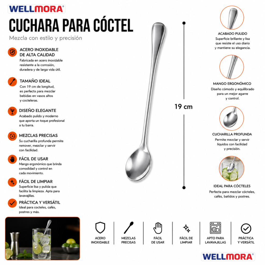 Cuchara para Cóctel