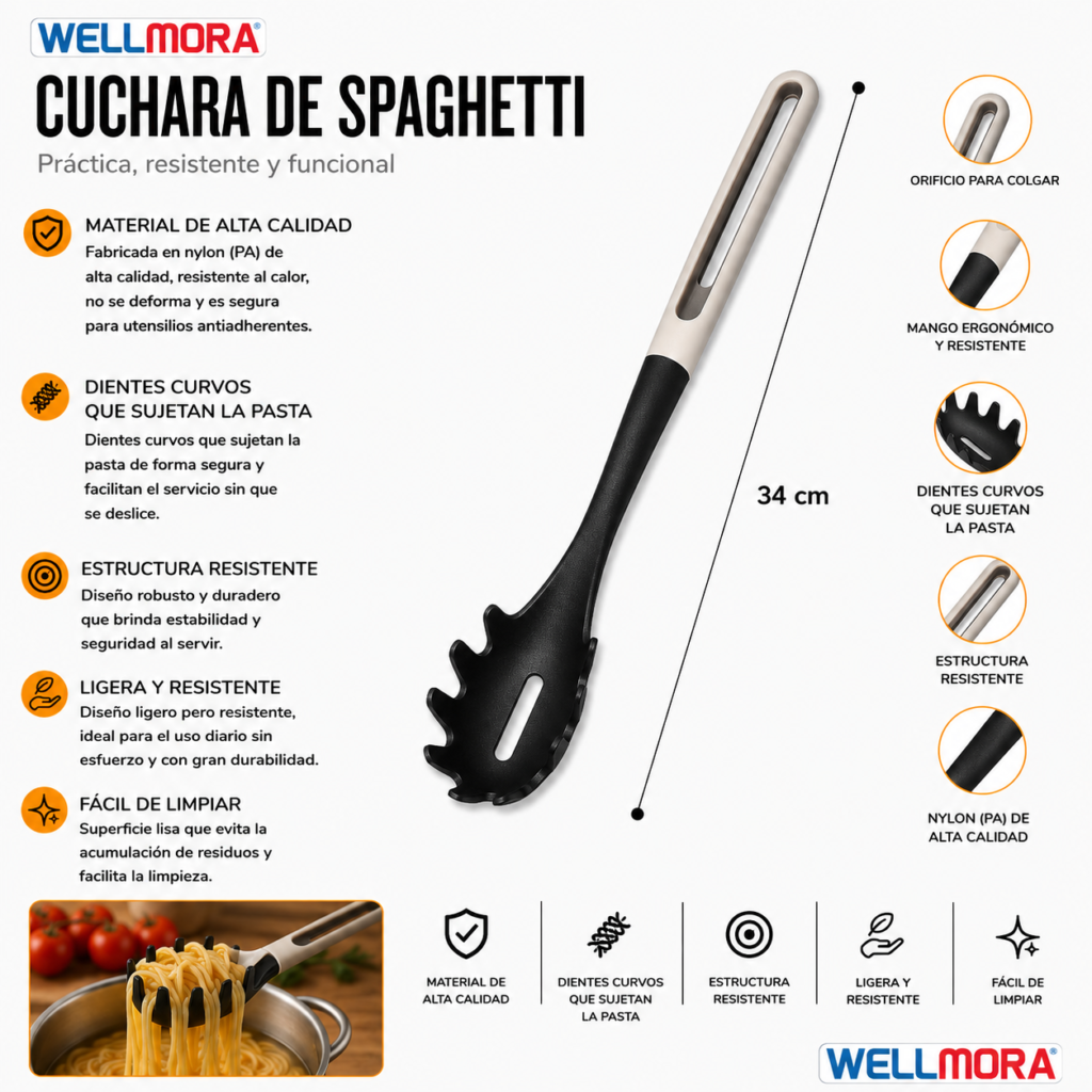 Cuchara para Spaghetti (Nylon)