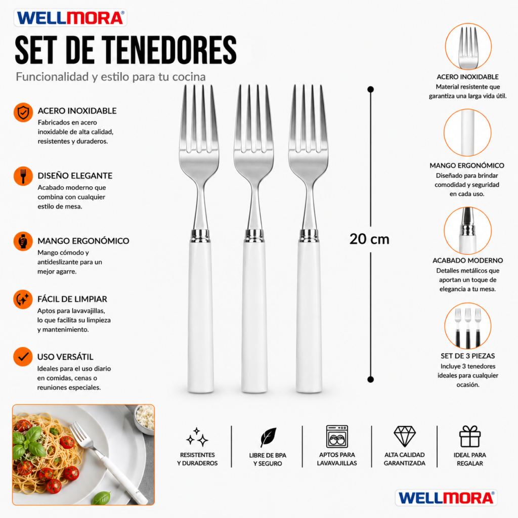 Set de Tenedores (Blancos)