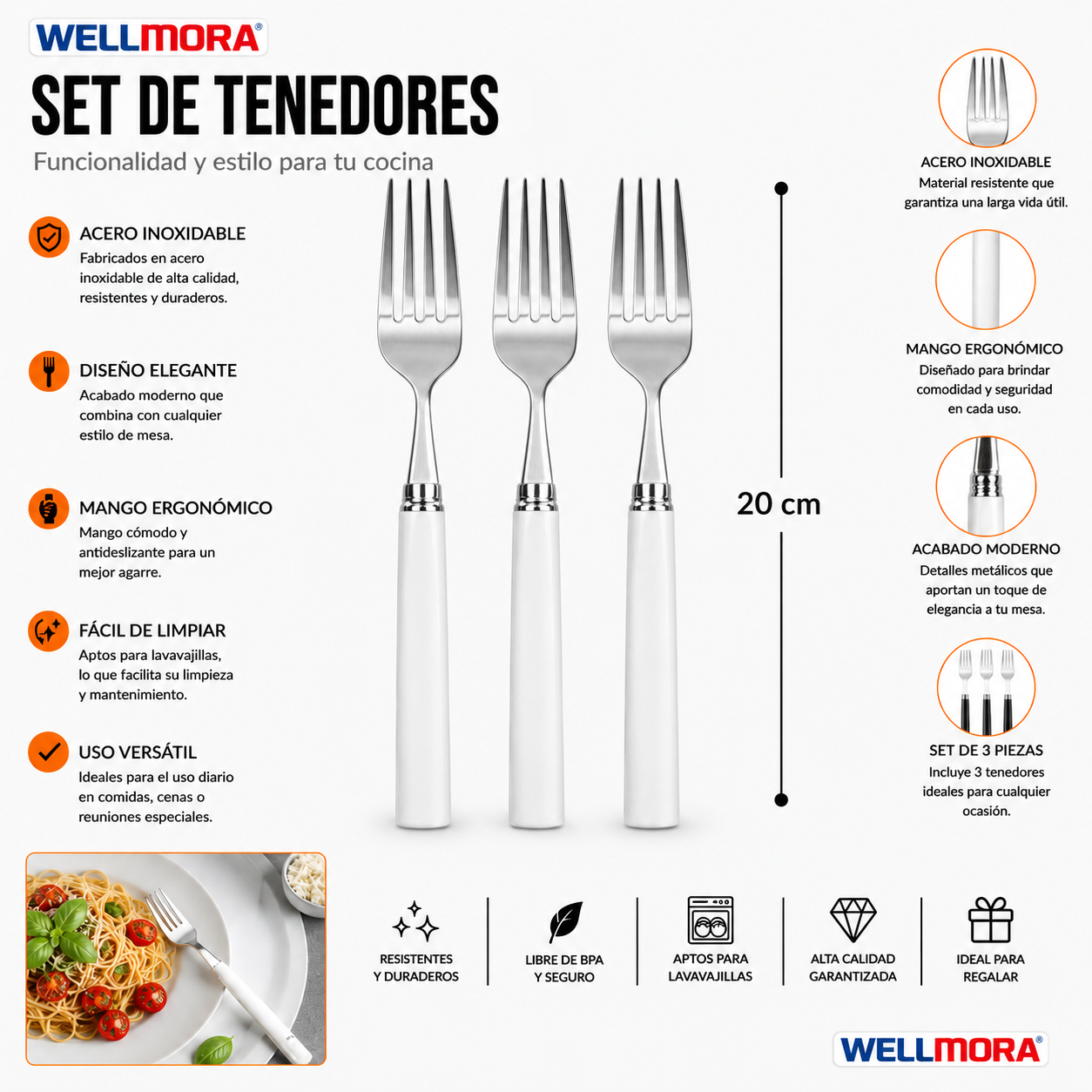 Set de Tenedores (Blancos)